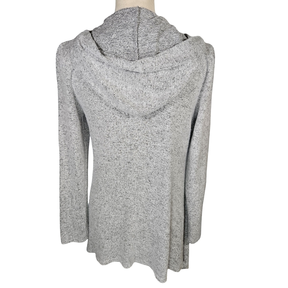 Cupio Long Hooded Cardigan, Heather Grey, Medium - Picture 5 of 13